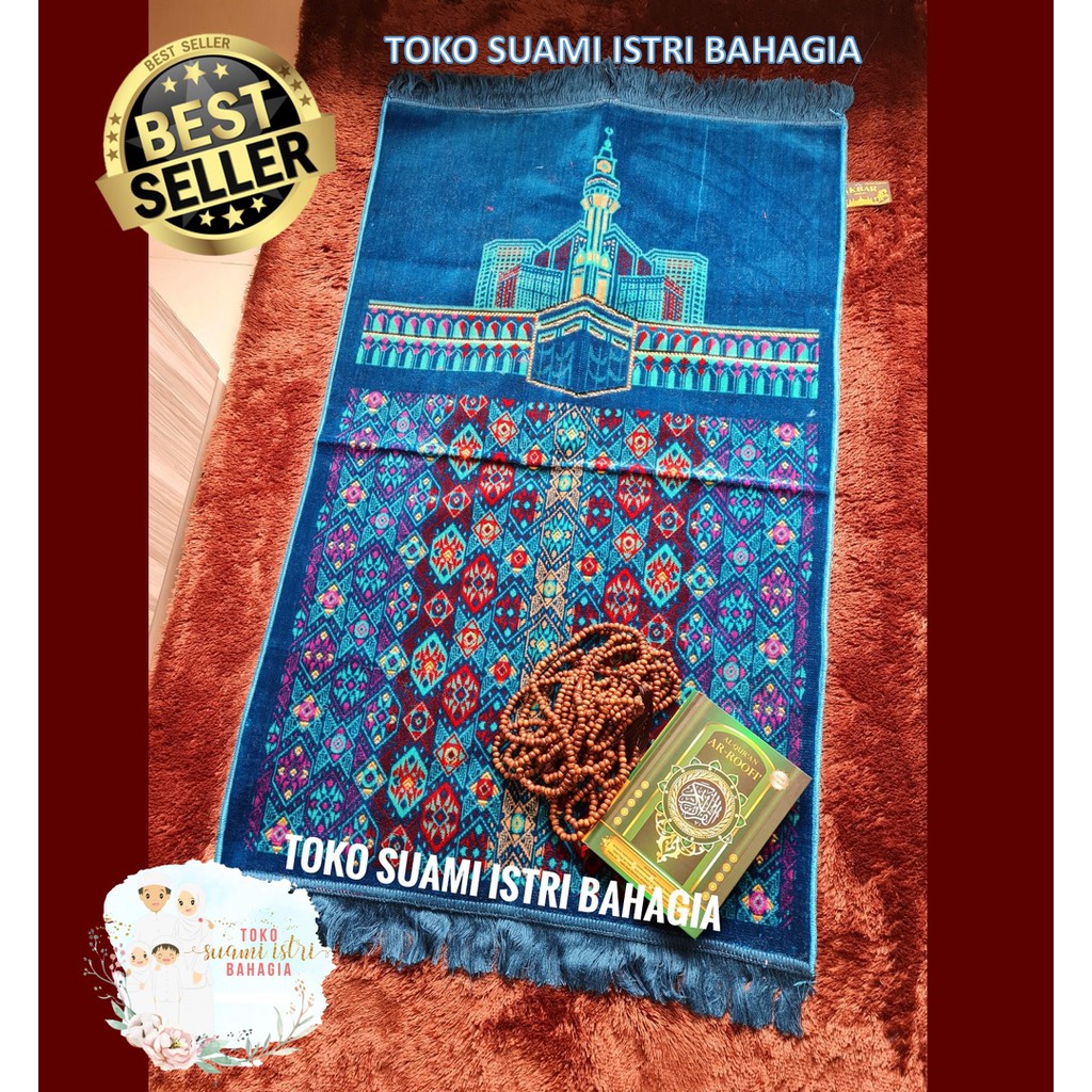 Sajadah Akbar Gold 70 x 110 Cm Turki Dewasa Tebal Halus Oleh Haji