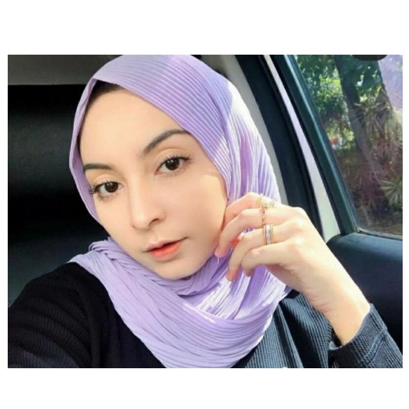 Pashmina plisket FULL ceruty armany (GROSIR) /Pashmina plisket ceruty bebydoll premium/hijab premium-lavender
