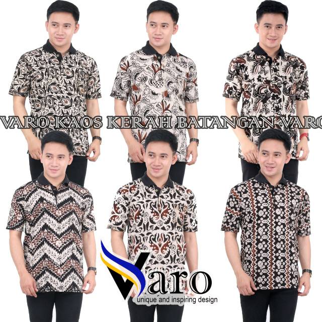 KAOS POLO BATIK CAP ASLI PEKALONGAN / KAOS KERAH BATIK / KAOS WANGKY BATIK CAP