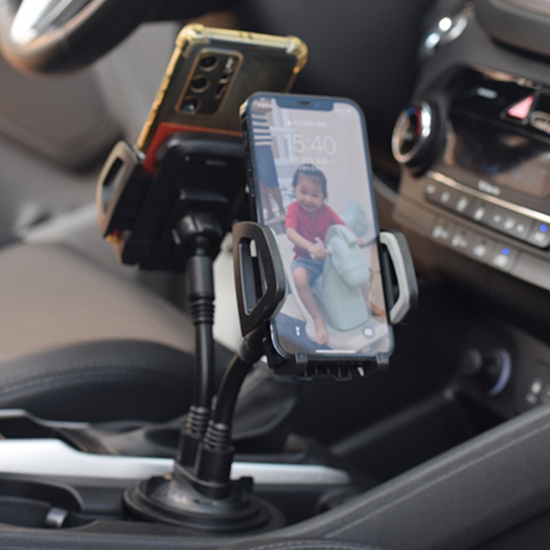 Zzz Stand Holder Handphone / Gps Model Leher Angsa Untuk Mobil