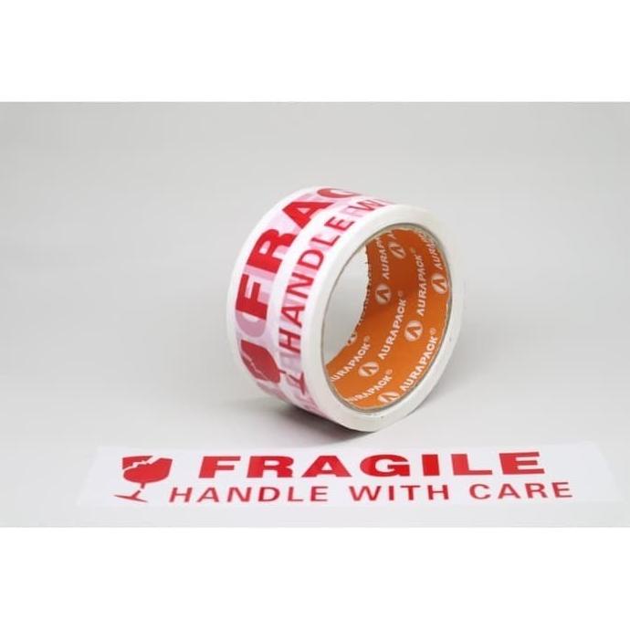 

[ varostore90 ] LAKBAN FRAGILE PUTIH 1 DUS ISI 72 ROLL