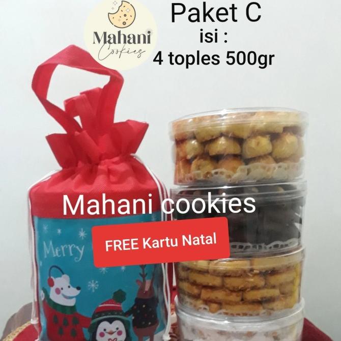 

HAMPERS NATAL MAHANI COOKIES NASTAR WISMAN PAKET C 4 TOPLES @500GR XCD521XS