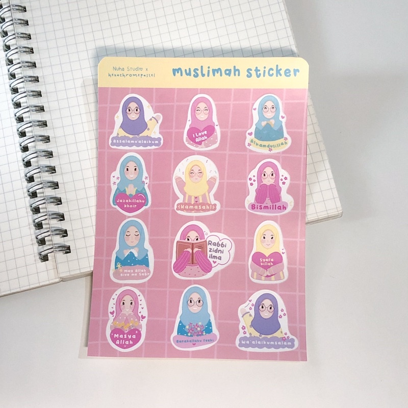 

Sticker by Hexachromepastel | Tema Muslimah Islami Emoji MashaAllah Alhamdulillah | Aesthetic Sticker Estetik Stiker HP Laptop Botol Cute Waterproof Scrapbook Diary Journal Bujo Anti Air