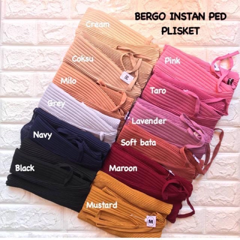 HIJAB BERGO PED AISYAH PLISKET TERMURAH