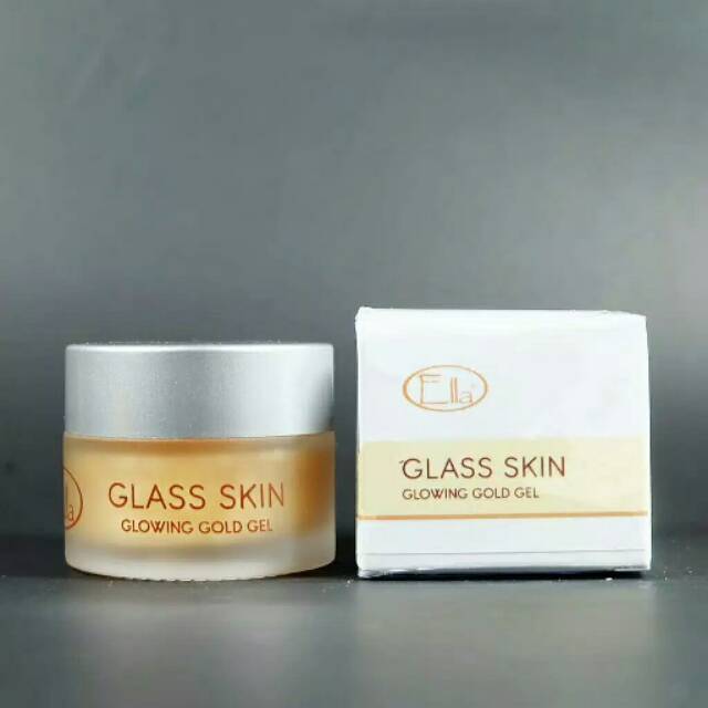 Ella skincare cream malam glass skin glowing gold gel