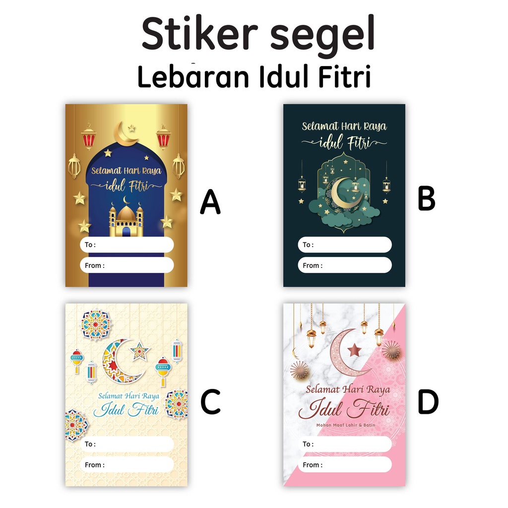 

Stiker Segel Kardus / Stiker Segel Packaging Tema Lebaran