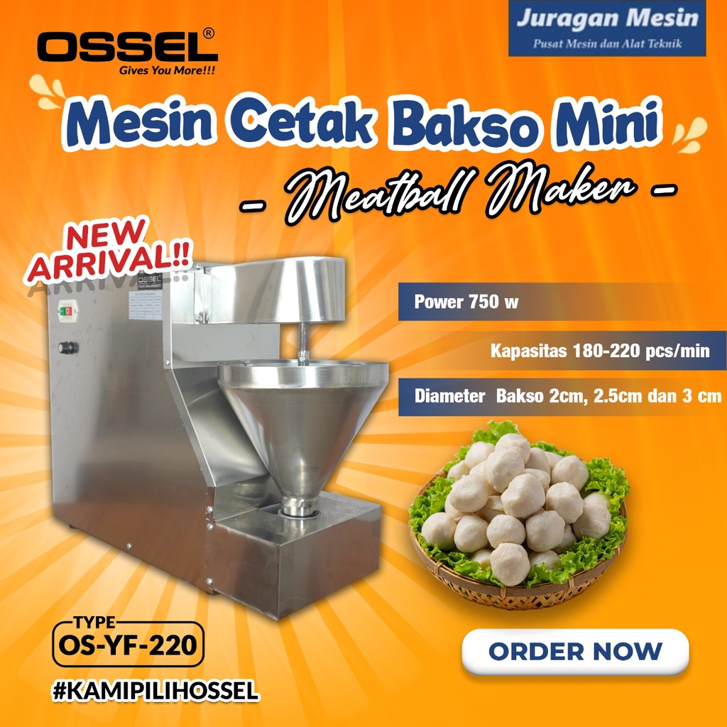 BERGARANSI!!  MESIN CETAK BAKSO OTOMATIS OSSEL Pencetak Bakso Mini Ossel Mini Meatball Maker Mesin C