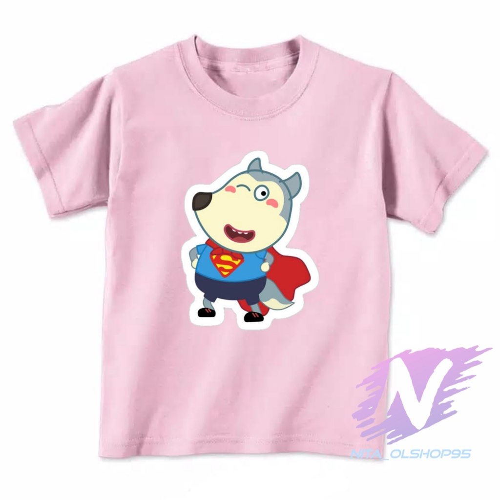 kaos wolfoo superhero baju anak wolfo animasi series