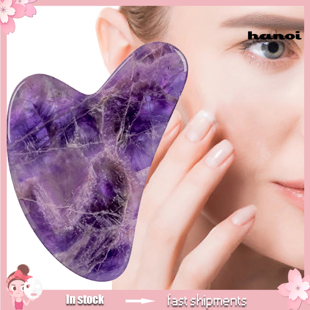 HQTM_Guasha Supplies Heart-Shaped Body Massage Faux Jade Face Massage Scraper Board for Body