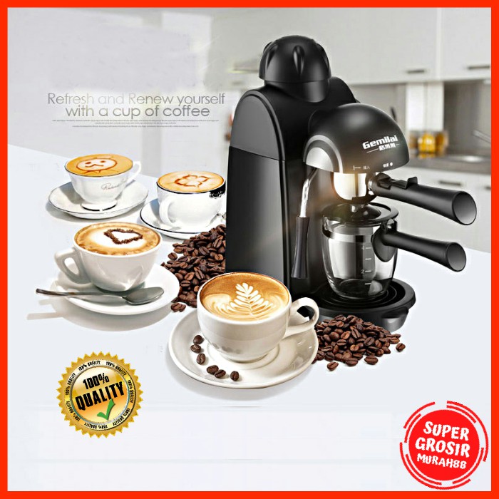 Mesin Kopi Gemilai Semi Automatic Espresso Coffe Machine 240ml CRM2008