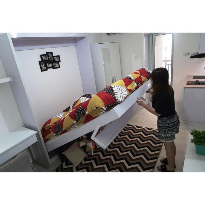 Hidden Wall Bed Murphy Bed Ranjang Lipat Termasuk Sofa Rehangaleri