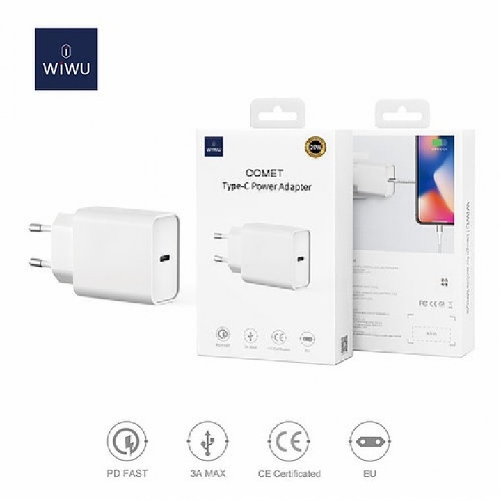 593 WIWU RY-U56 - Comet Series 20W - Charger Single Port Charger USB-C