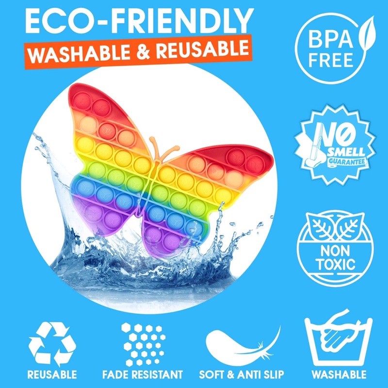 DELUNASHOP/ Pop it Tebal fidget/Mainan popit Mainan anak anti stress pop it rainbow jumbo tetris pop it-6