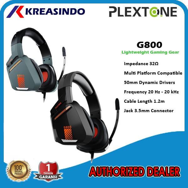 Plextone G800 Gaming Headset Headphone Led Light Original