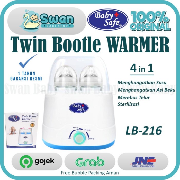 Baby Safe Twin Bottle Warmer BabySafe Penghangat Botol