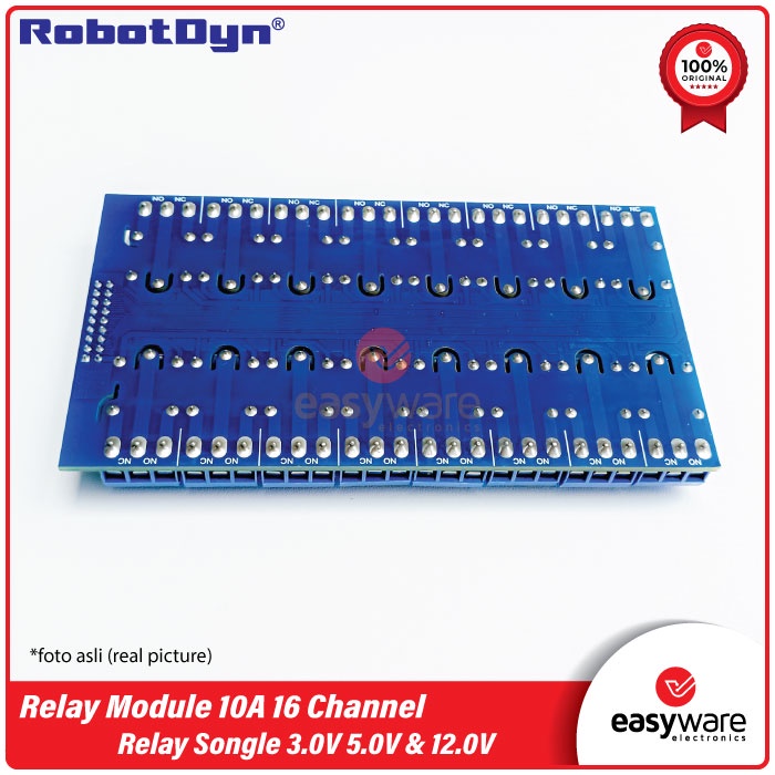 RobotDyn Relay Module 16 Channel 10A 3.3V  Relay Songle