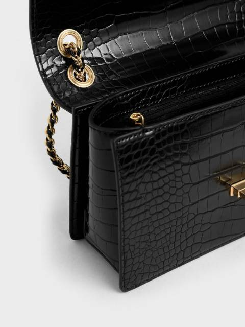 CK Textured Chain Handle Bag