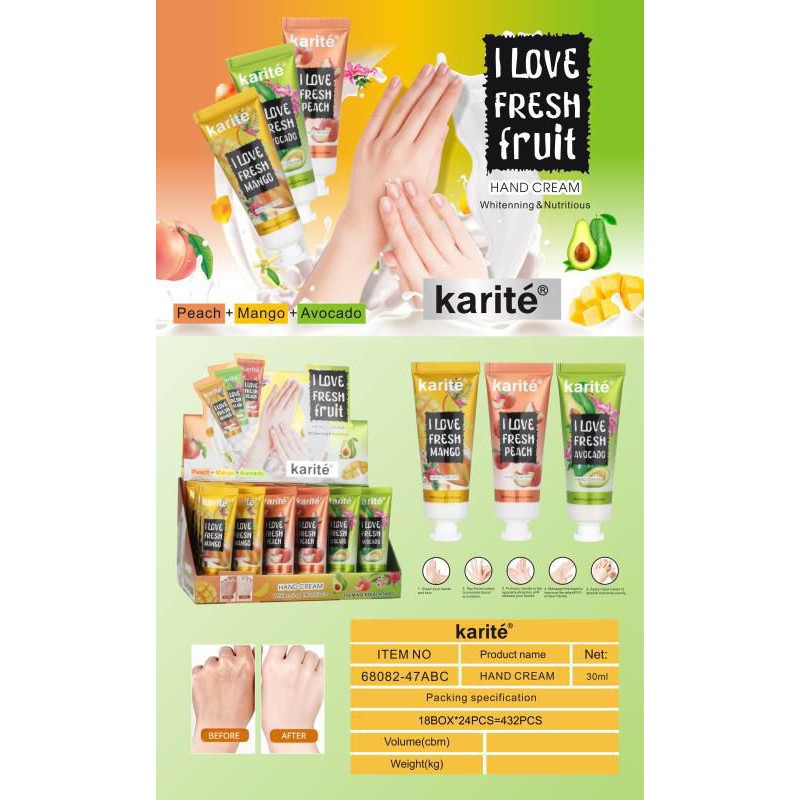 CREAM TANGAN WHITENING&amp;NUTRITIOUS KARITE