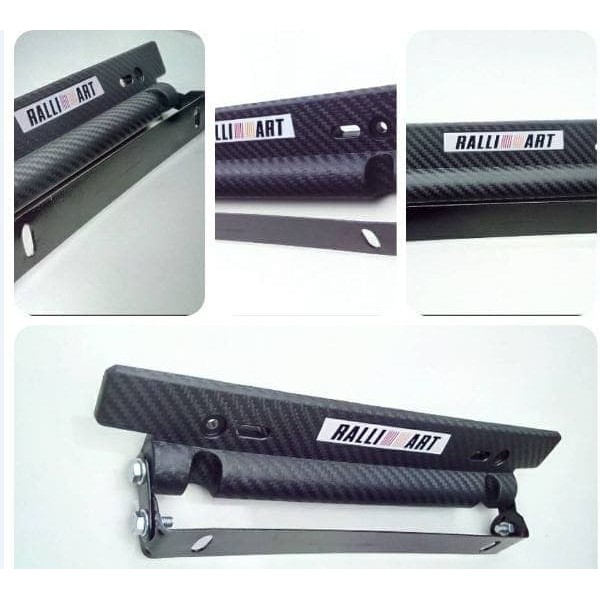 Dudukan Plat Nomor Carbon Rallyart Tatakan Cover Logo Model Karbon JDM