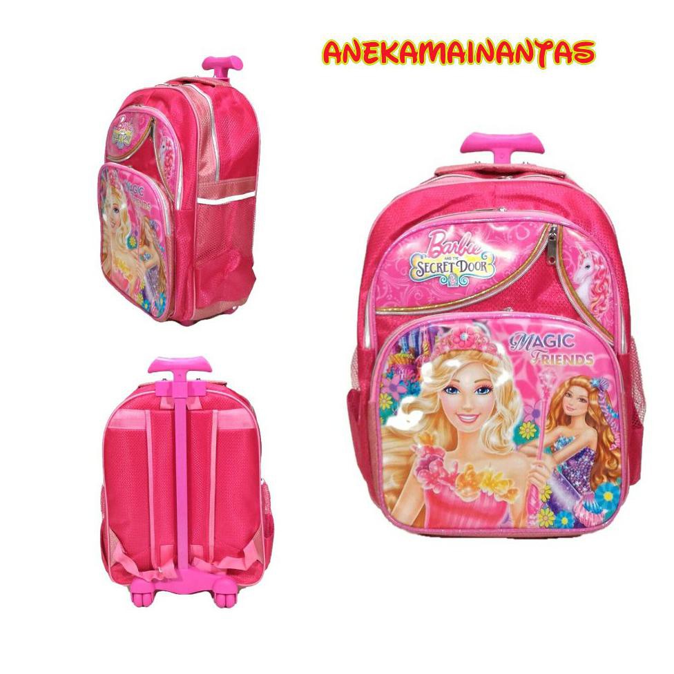 Termurah Tas Sekolah Troli Anak Sd Trolley Roda Dorong Ransel Barbie