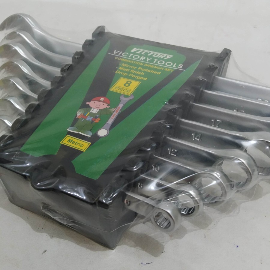 Combination Wrench Kunci Kombinasi Ring Pas Set 8pcs