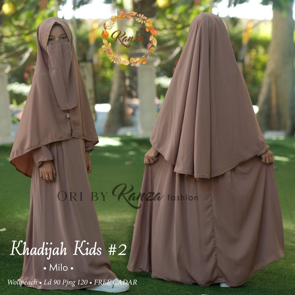 KHADIJAH KIDS gamis anak muslim fre cadar original produk by kanza fashion