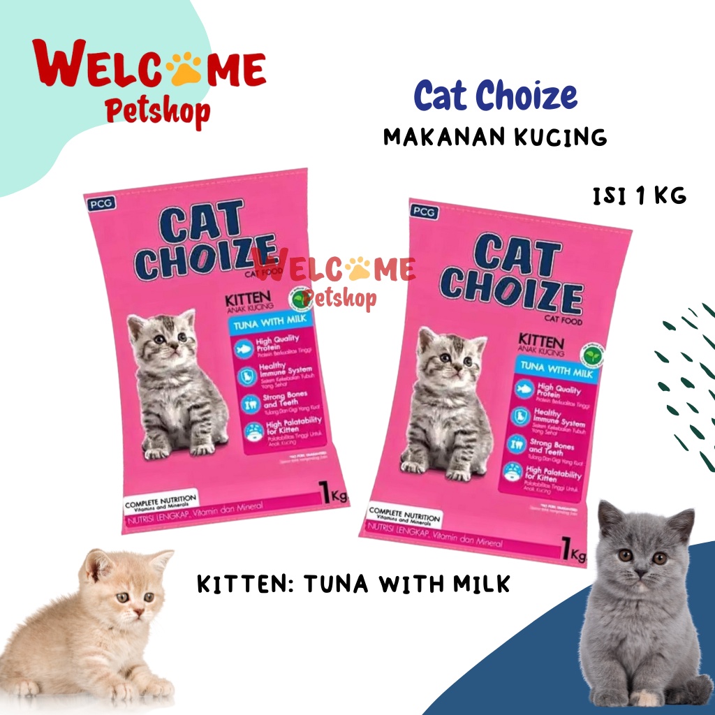 Cat Choize Makanan Kucing Kitten 1 kg Anak Kucing Tuna Milk Dry Kibble