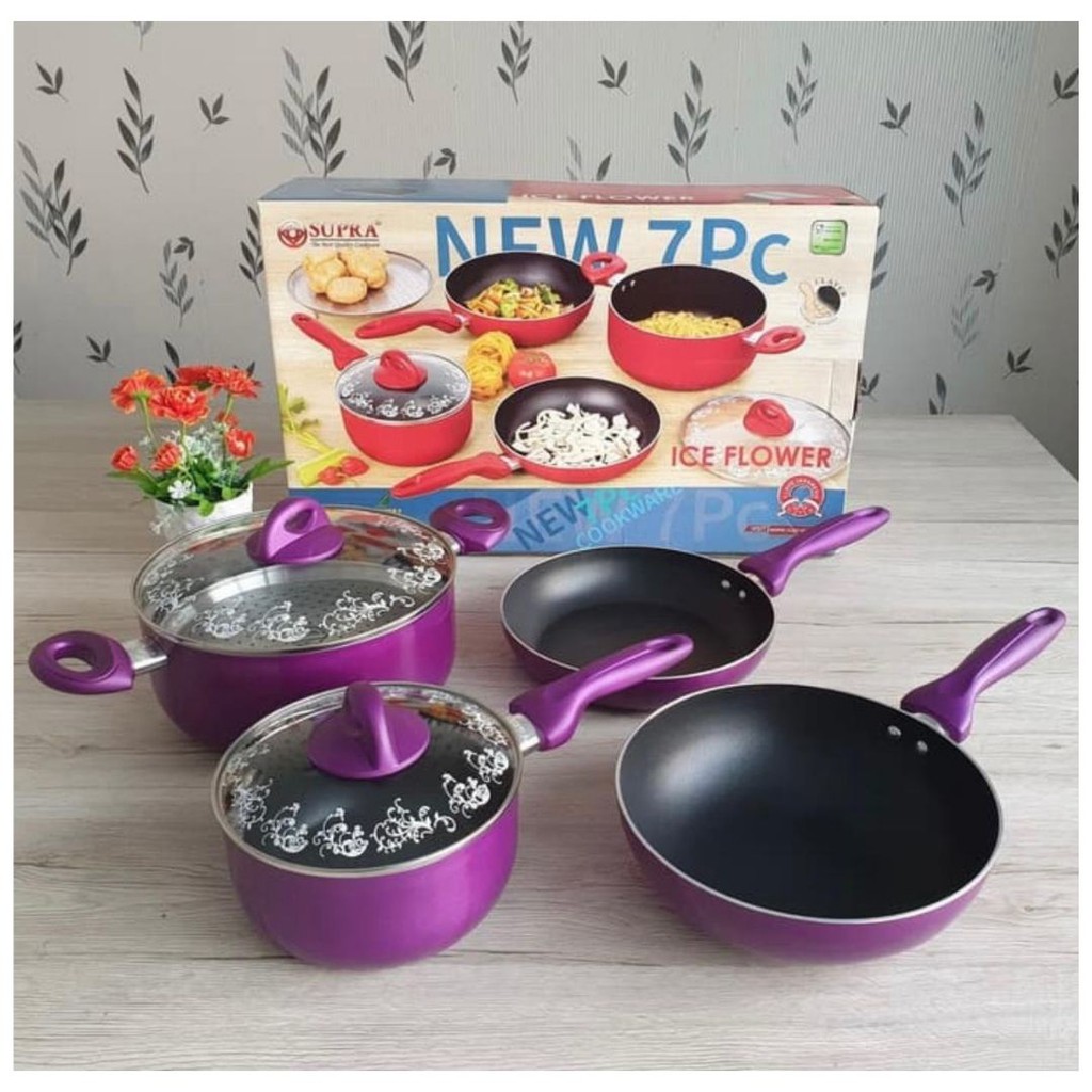 SUPRA PANCI TEFLON SET 7 PCS PANCI SERBAGUNA