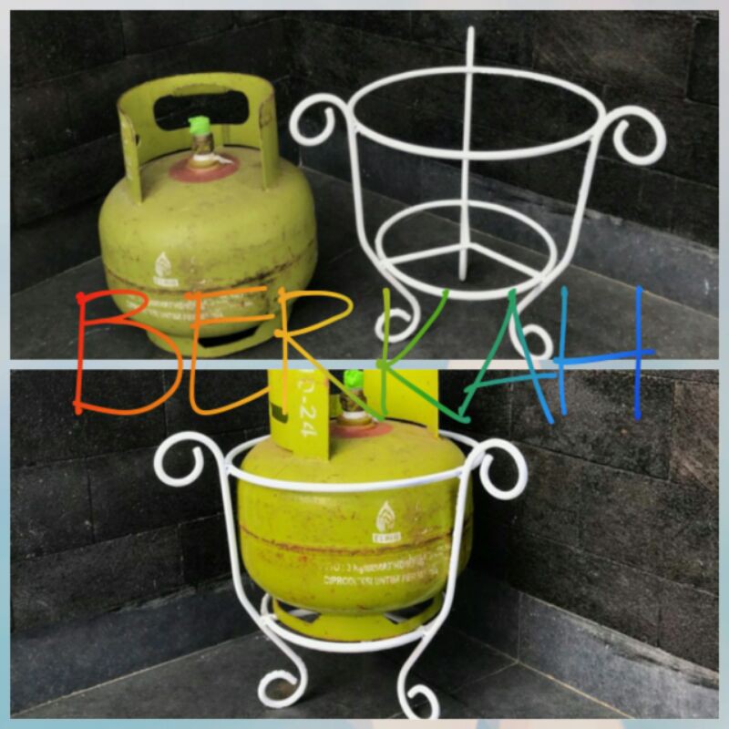 standing gas/tatakan tabung gas/standing planter/kbj 0647