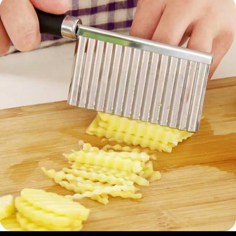 Pisau kentang ulir spiral potato slicer tornado gelombang dapur knife