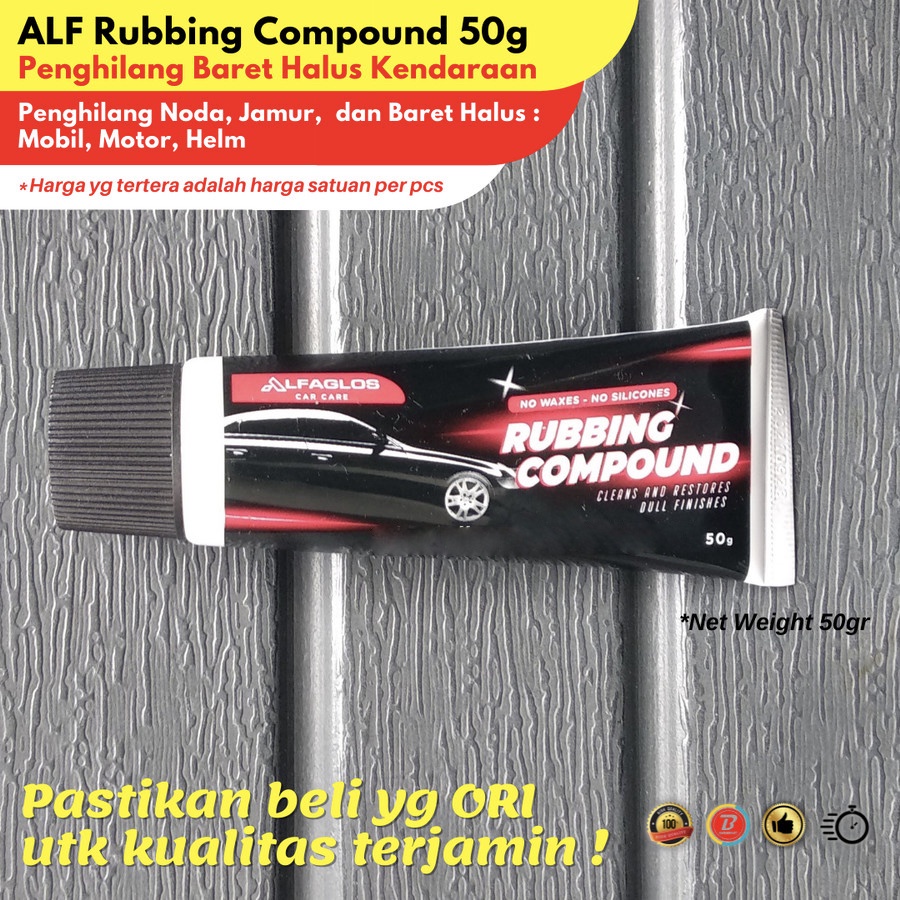 ALF RUBBING COMPOUND Original Body Compound Penghilang Baret Halus Mobil Motor Helm Kompon Poles