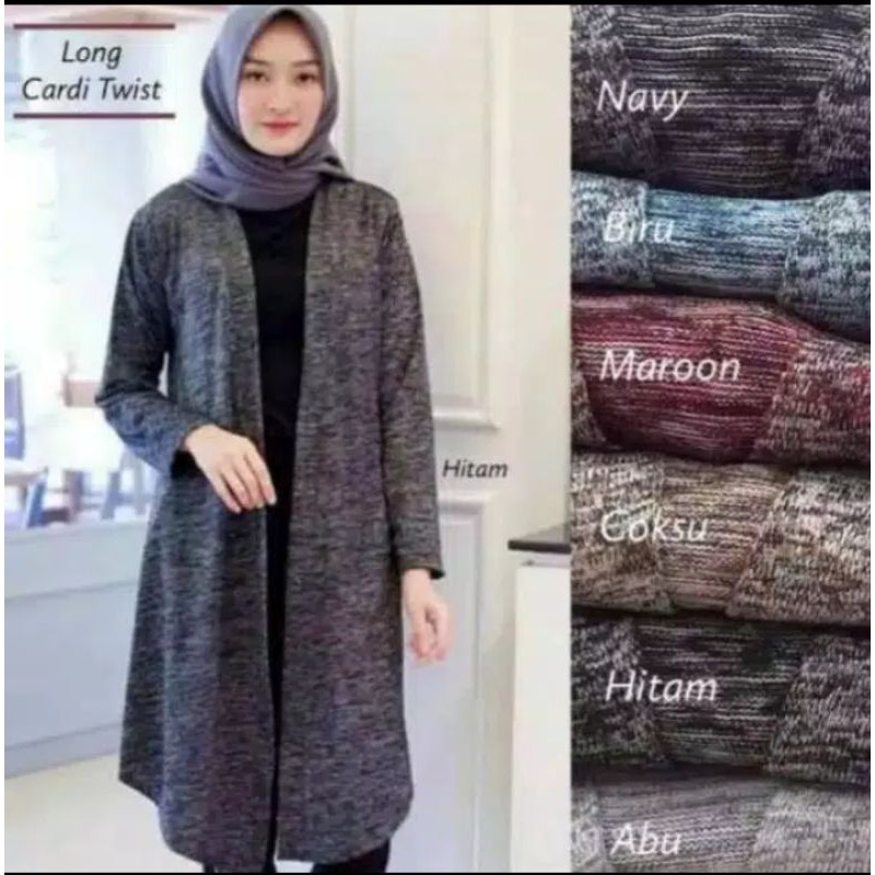 LONG TWIST CARDIGAN TUNIK PREMIUM arsyad_collection08