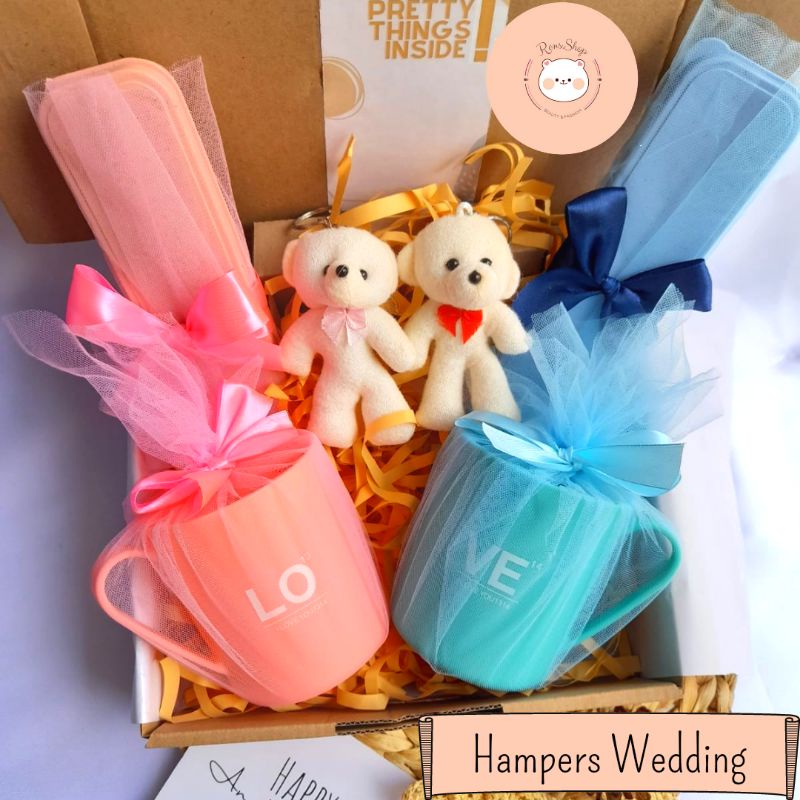 READY - HAMPERS WEDDING HAMPERS MUG COUPLE KADO PERNIKAHAN KADO ULTAH COUPLE