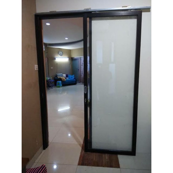 Pintu Sliding / Geser Aluminium Kaca Anti Rayap