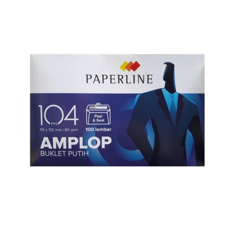 Amplop Putih 104 Polos Paperline 100 Lembar