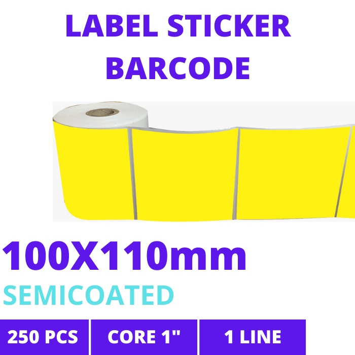 

LABEL STIKER BARCODE 100X110 MM SEMICOATED 10X11 CM