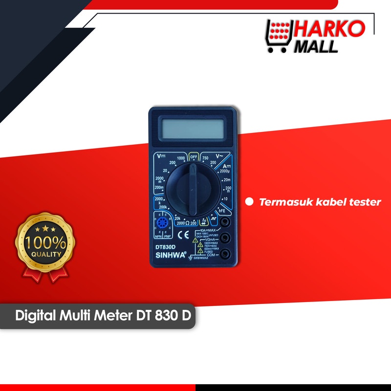 MULTI TESTER DT 830D AVOMETER DIGITAL MULTI METER