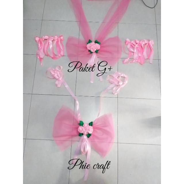 Bunga mobil pengantin paket G+ / dekorasi mobil pengantin