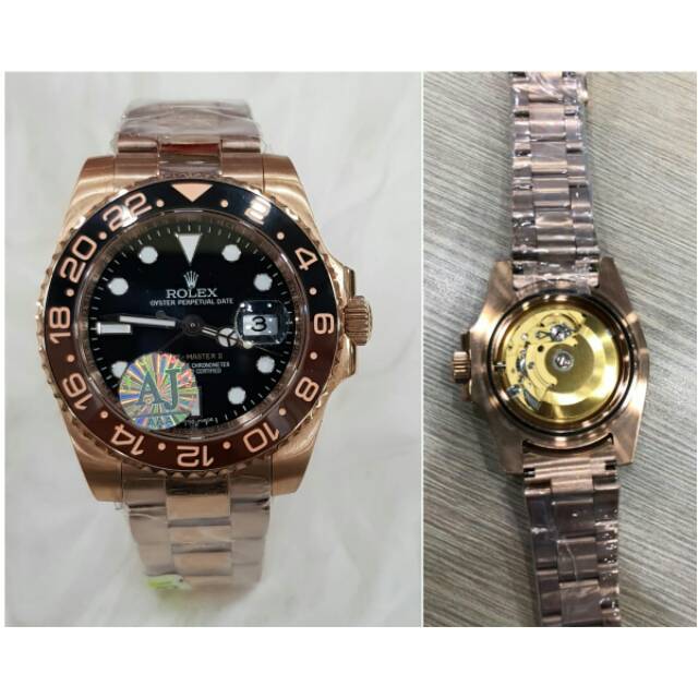Jam Tangan Rolex GMT Master 2 II Automatic Otomatis Cowok Pria Brown