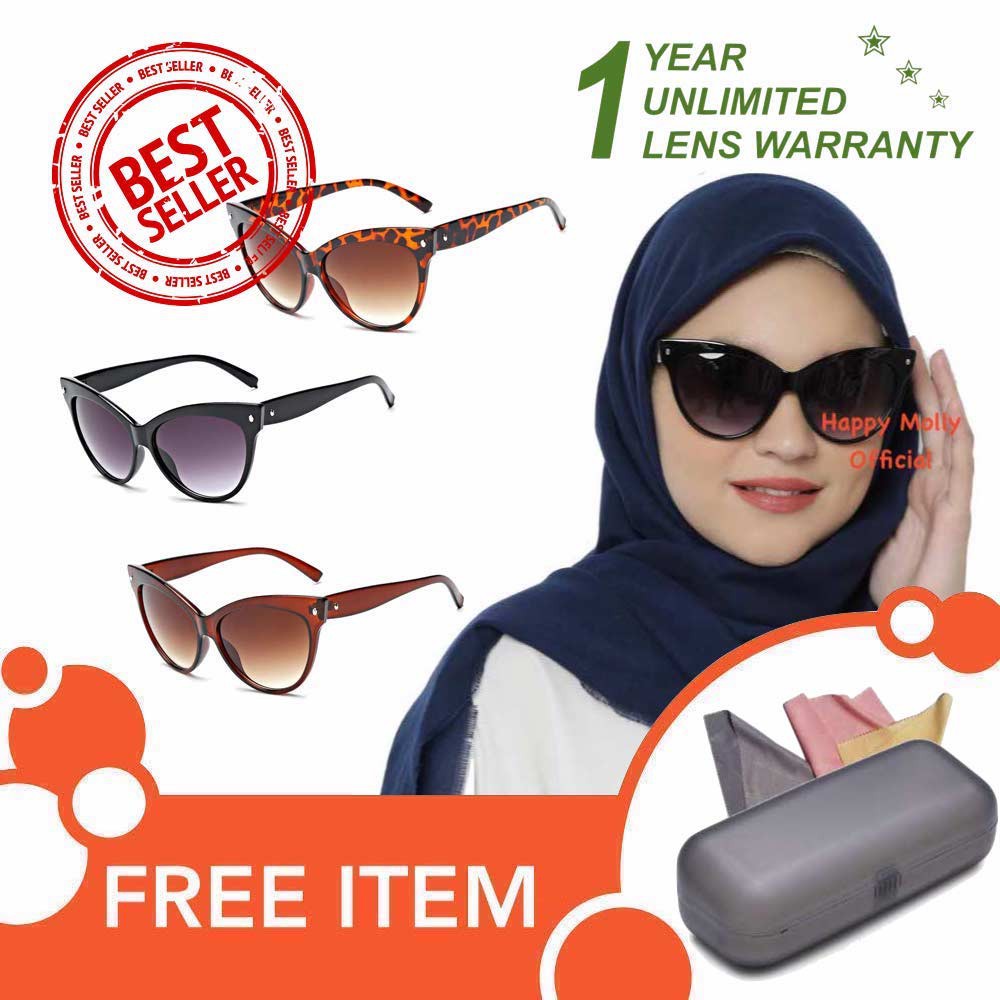 Kacamata UV 400 (Design Korea) Pria dan Wanita Hijab - HM418 ( Group ) FREE Kotak Kacamata