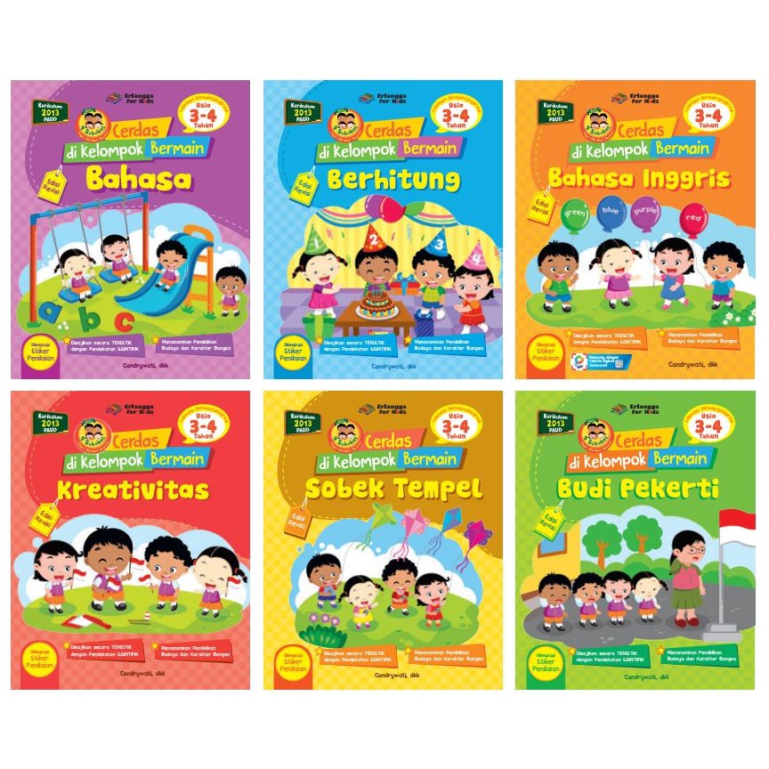  Buku  Anak TK  PAKET 4 SAHABAT CERDAS DI KELOMPOK BERMAIN 