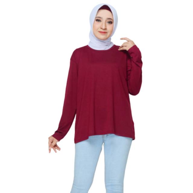 Kaos oblong spandek/ kaos oblong wanita/kaos cewek/kaos wanita tangan panjang/kaos spandek/kaos