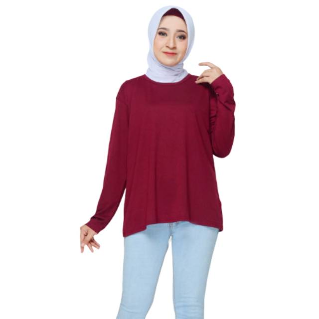 Kaos oblong spandek/ kaos oblong wanita/kaos cewek/kaos wanita tangan panjang/kaos spandek/kaos