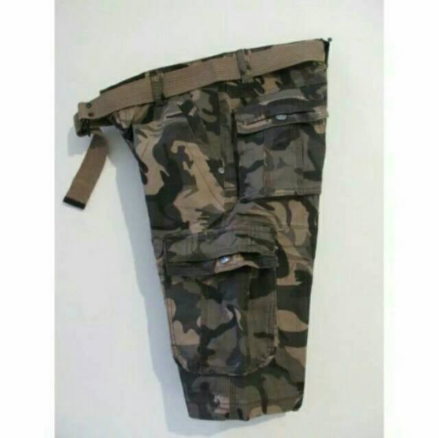 Celana Loreng Import Pendek Cargo Elite Army Original 100%