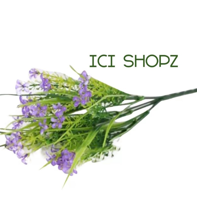 Bunga Gypsophila Melati Putih / Bunga Artificial 5 Cabang-UNGU