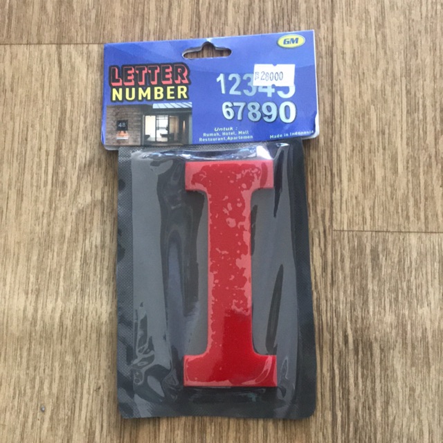 

GM LABEL ACRYLIC HURUF I 10 CM ( MERAH )