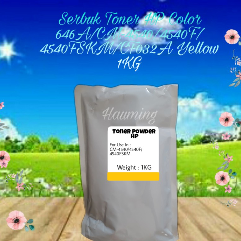 Serbuk Toner Powder Color HP 646A CM4540 CM4540f CM4540FSKM CM-4540 4540f CF032A Yellow 1kg
