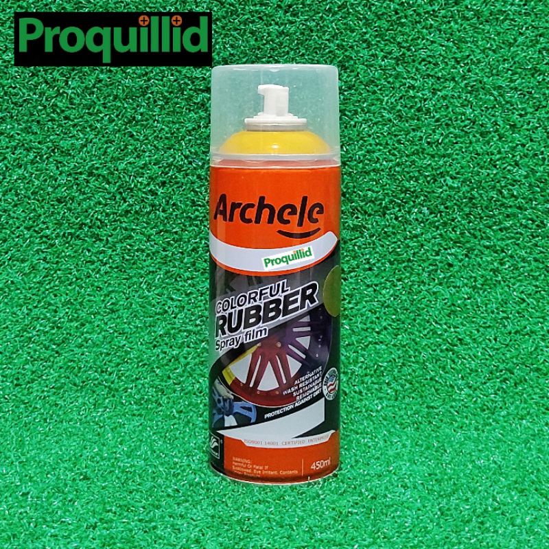 ARCHELE CAT SEMPROT KARET PILOX PYLOX WARNA EMAS STICKER VELG RUBBER PAINT SPRAY FILM GOLD ARCHELE