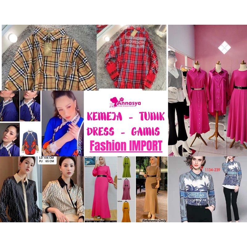 Tunik Fuschia/Kemeja Fanta Fuchsia/Tunik Kemeja DLL READY DISTORE OFFLINE