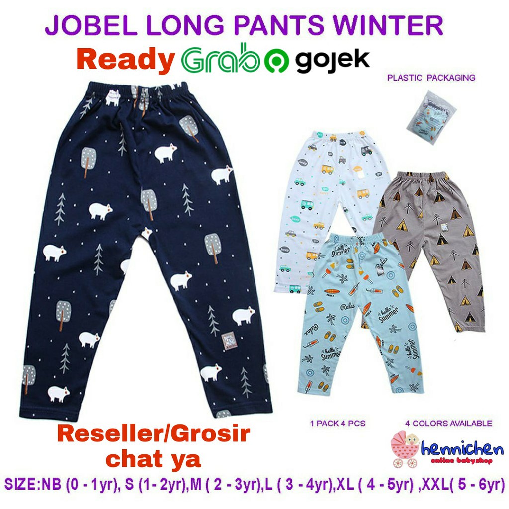 ISI 4 PCS PROMO Jobel BY kAZEL Long Pants Forest / winter / galaxy / BAMBOO / candy / jobel love pants Edition celana panjang anak celana anak  legging anak 0-6tahun